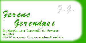 ferenc gerendasi business card